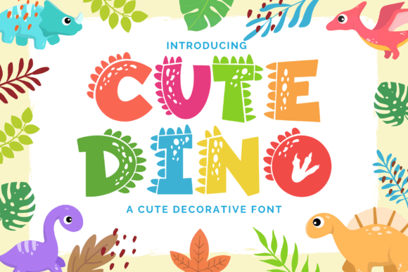 Cute Dinosaur Font - Featured Image