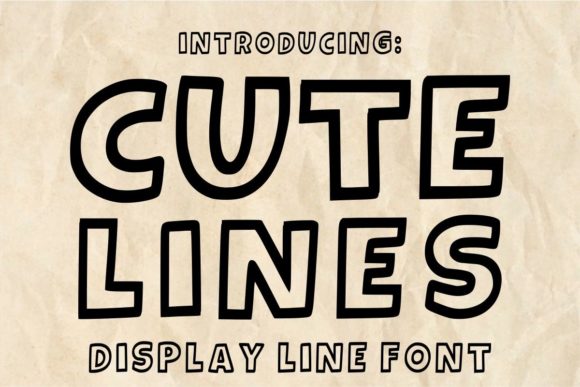 Cute Lines Font - Featured Image