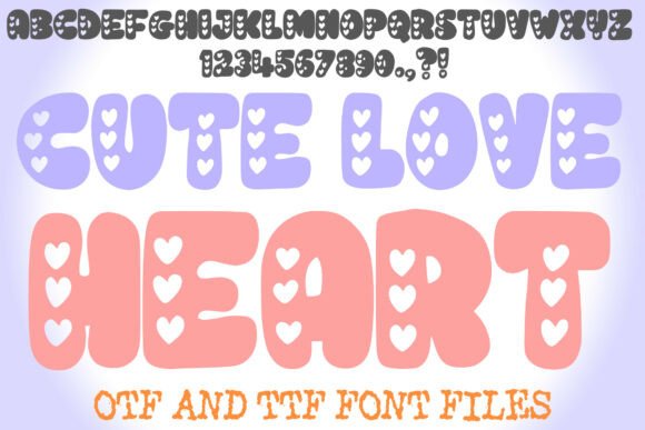 Cute Love Heart Font - Featured Image