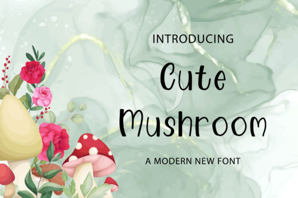 Cute Mushroom Font - Featured Image