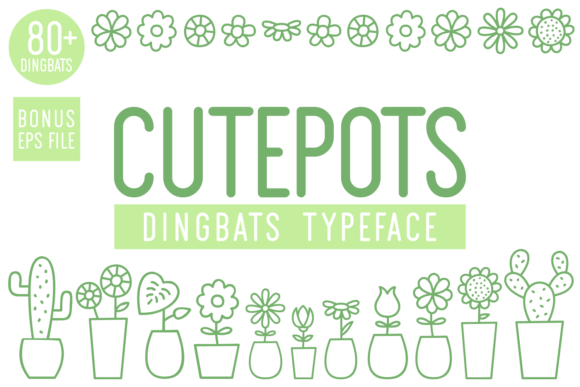 Cute Pots Font - Featured Image