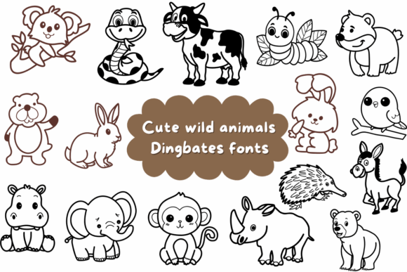 Cute Wild Animals Font - Featured Image