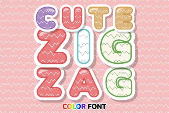 Cute Zigzag Font - Featured Image