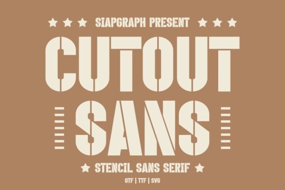 Cutout Sans Font - Featured Image