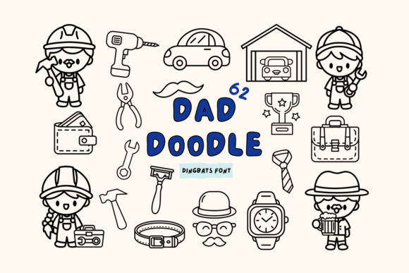 Dad Doodle Font - Featured Image