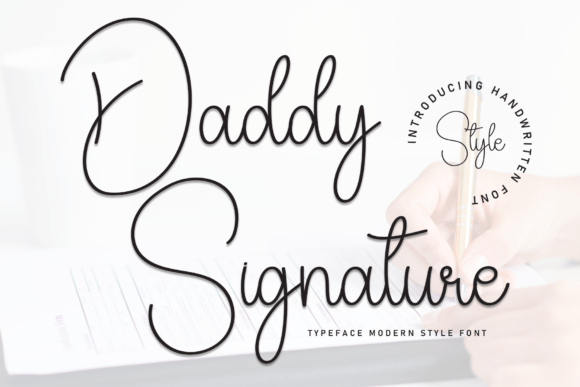 Daddy Signature Font - Featured Image