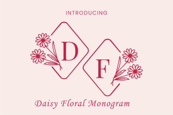 Daisy Floral Monogram Font - Featured Image