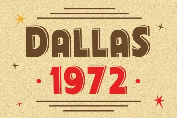 Dallas 1972 Font - Featured Image