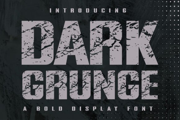 Dark Grunge Font - Featured Image