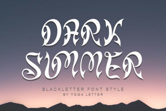 Dark Summer Font - Featured Image