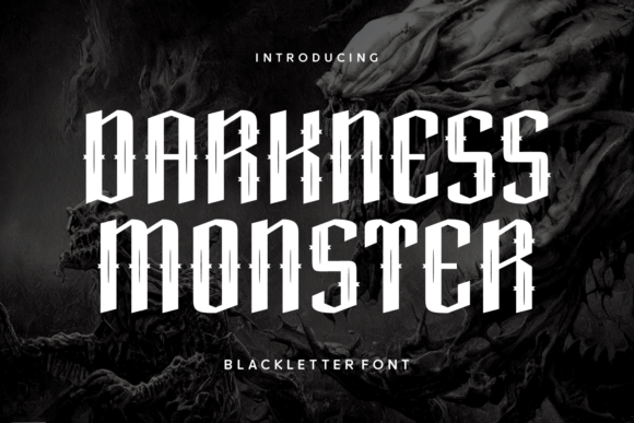 Darkness Monster Font - Featured Image
