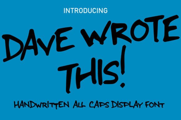 Dave Wrote This Font - Featured Image