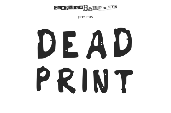 Dead Print Regular Font - Featured Image