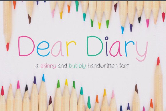 Dear Diary Font - Featured Image