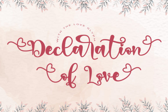 Declaration of Love Font - Featured Image