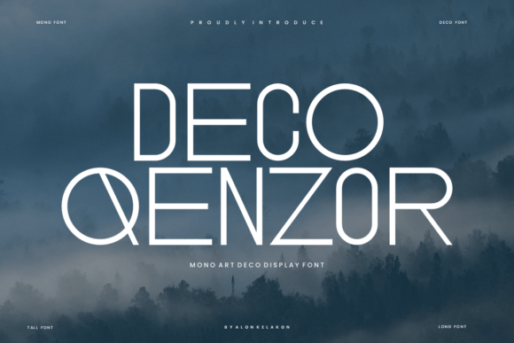 Deco Qenzor Font - Featured Image