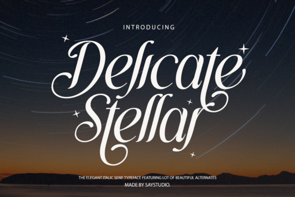 Delicate Stellar Font - Featured Image