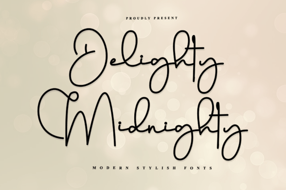 Delighty Midnighty Font - Featured Image