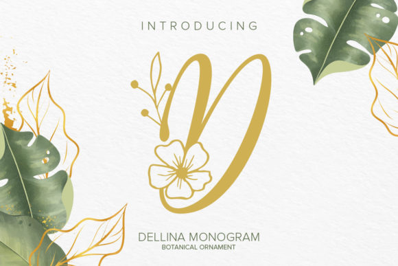 Dellina Monogram Font - Featured Image