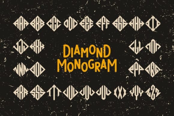 Diamond Monogram Font - Featured Image