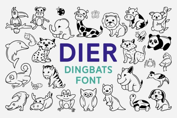 Dier Dingbats Font - Featured Image