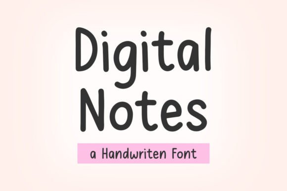 Digital Notes Font - Featured Image