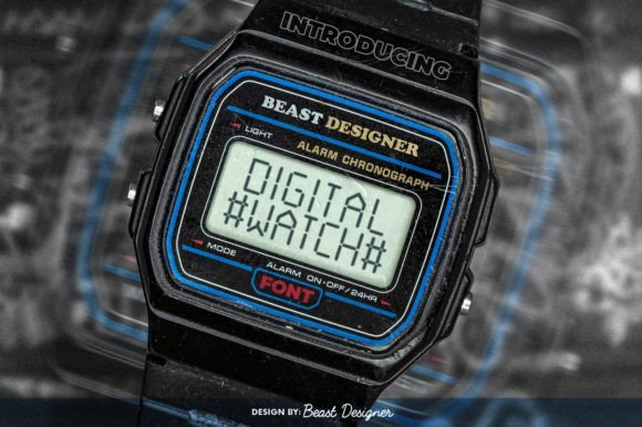 Digital Watch Font - Featured Image