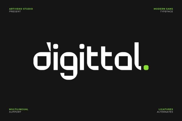 Digittal Font - Featured Image