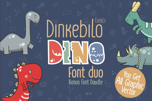Dinkebilo Dino Font - Featured Image