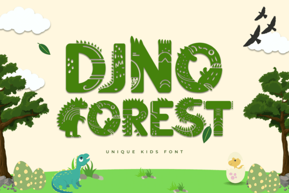 Dino Forest Font - Featured Image