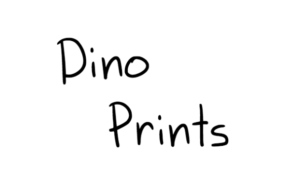 Dino Prints Font - Featured Image