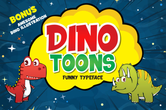 Dinotoons Font - Featured Image