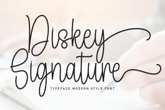 Diskey Signature Font - Featured Image