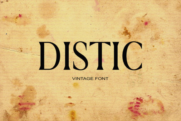 Distic Font - Featured Image