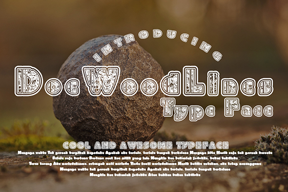 DoeWoodLines Font - Featured Image