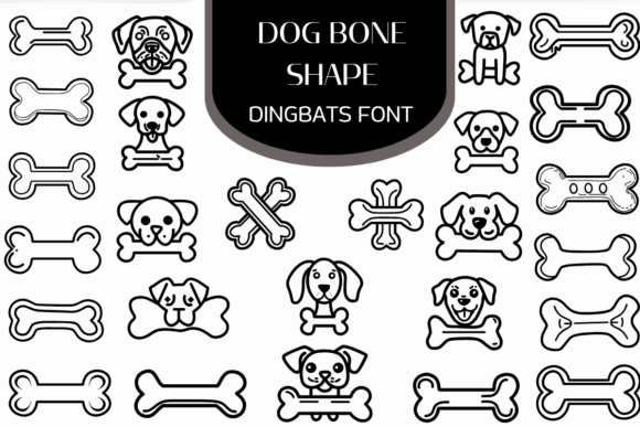 Dog Bone Shape Font - Featured Image