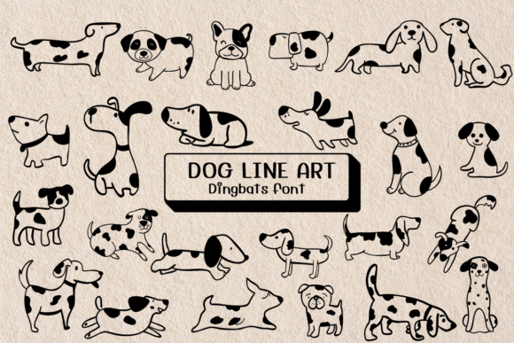 Dog Line Art Font - Featured Image