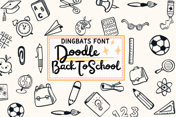 Doodle Back to School Font - Featured Image