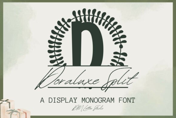 Doraluxe Split Monogram Font - Featured Image