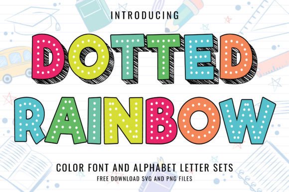 Dotted Rainbow Font - Featured Image