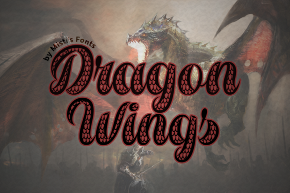 Dragon Wings Font - Featured Image