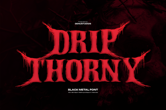 Drip Thorny Font - Featured Image