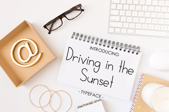 Driving in the Sunset Font - Featured Image