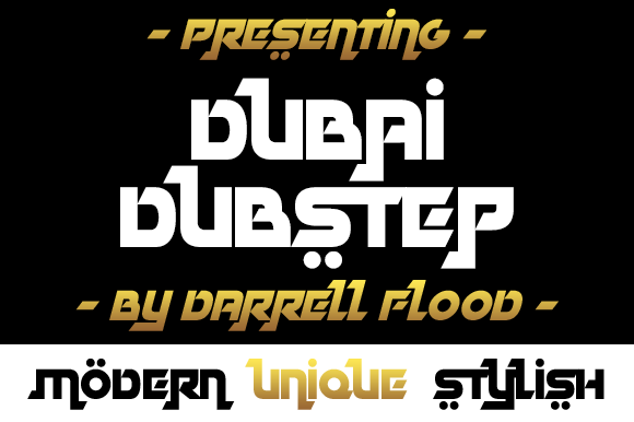 Dubai Dubstep Font - Featured Image