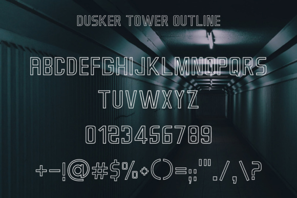 Dusker Tower Outline Font - Featured Image
