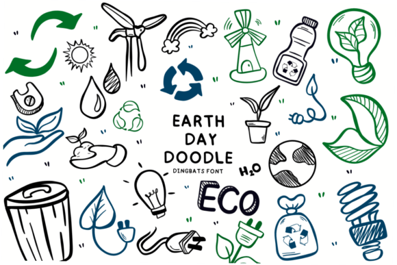 Earth Day Doodle Font - Featured Image