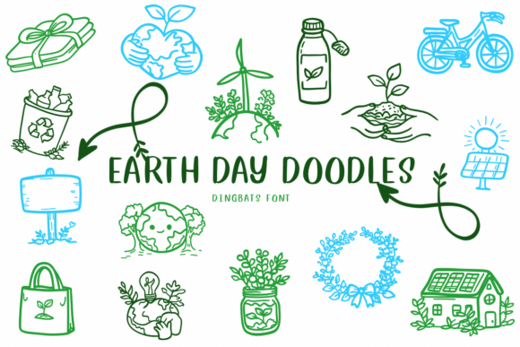 Earth Day Doodles Font - Featured Image