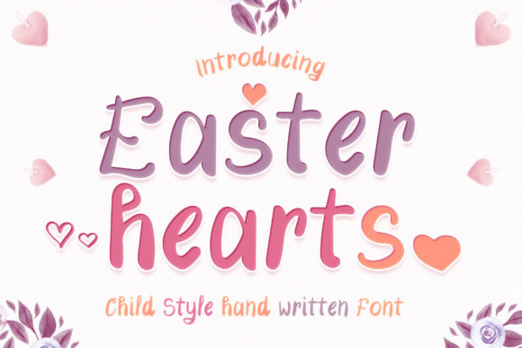 Easter Hearts Font - Featured Image
