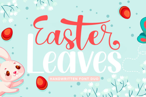 Easter Leaves Font - Featured Image