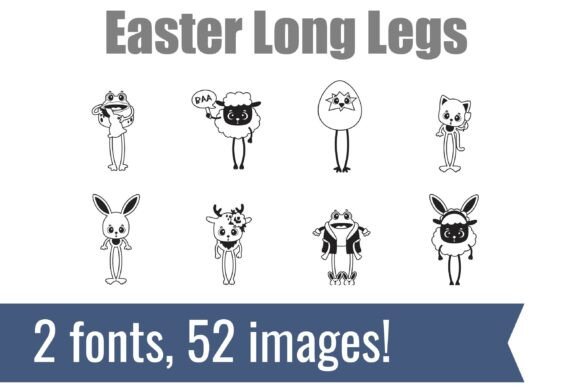 Easter Long Legs Dingbats Font - Featured Image